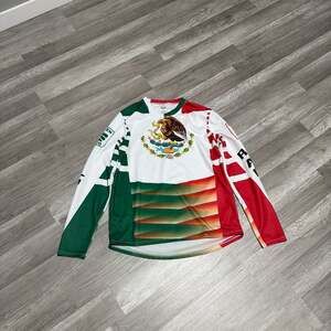 Ulti Offroad Mexico White Men's Long Sleeve Motocross Mountain Bike Jersey